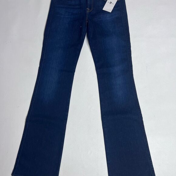 7 For All Mankind Blue Boot Cut Jeans - Picture 1 of 8